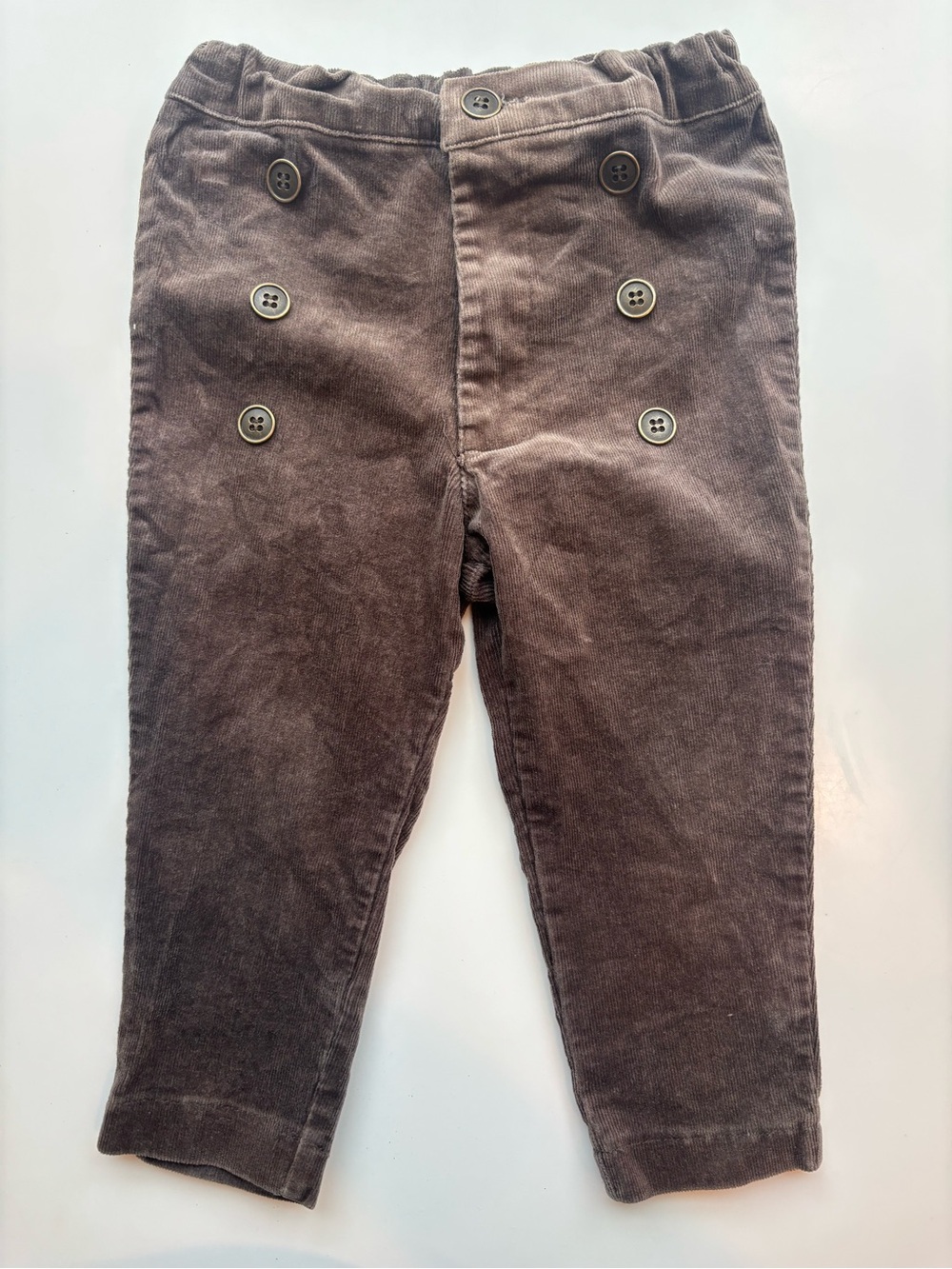 Kin Kin brown corduroy pants adjustable waist